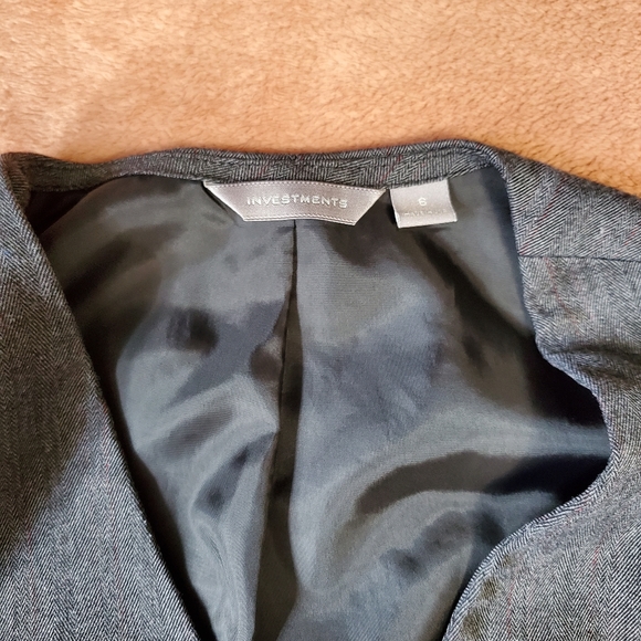 Grey Button Up Vest Men's V Neck Tailored Vest Investments Gray - Picture 10 of 11